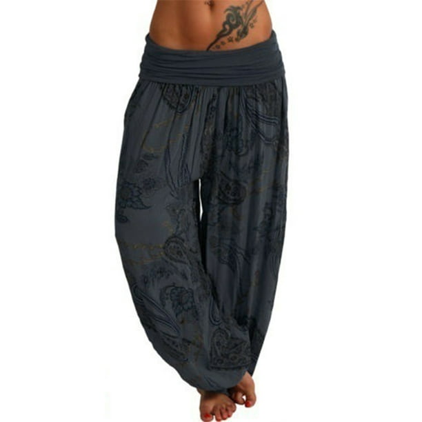 Women Gypsy Harem Pants Hippie Baggy Yoga Summer Loose Casual Trousers Plus Size